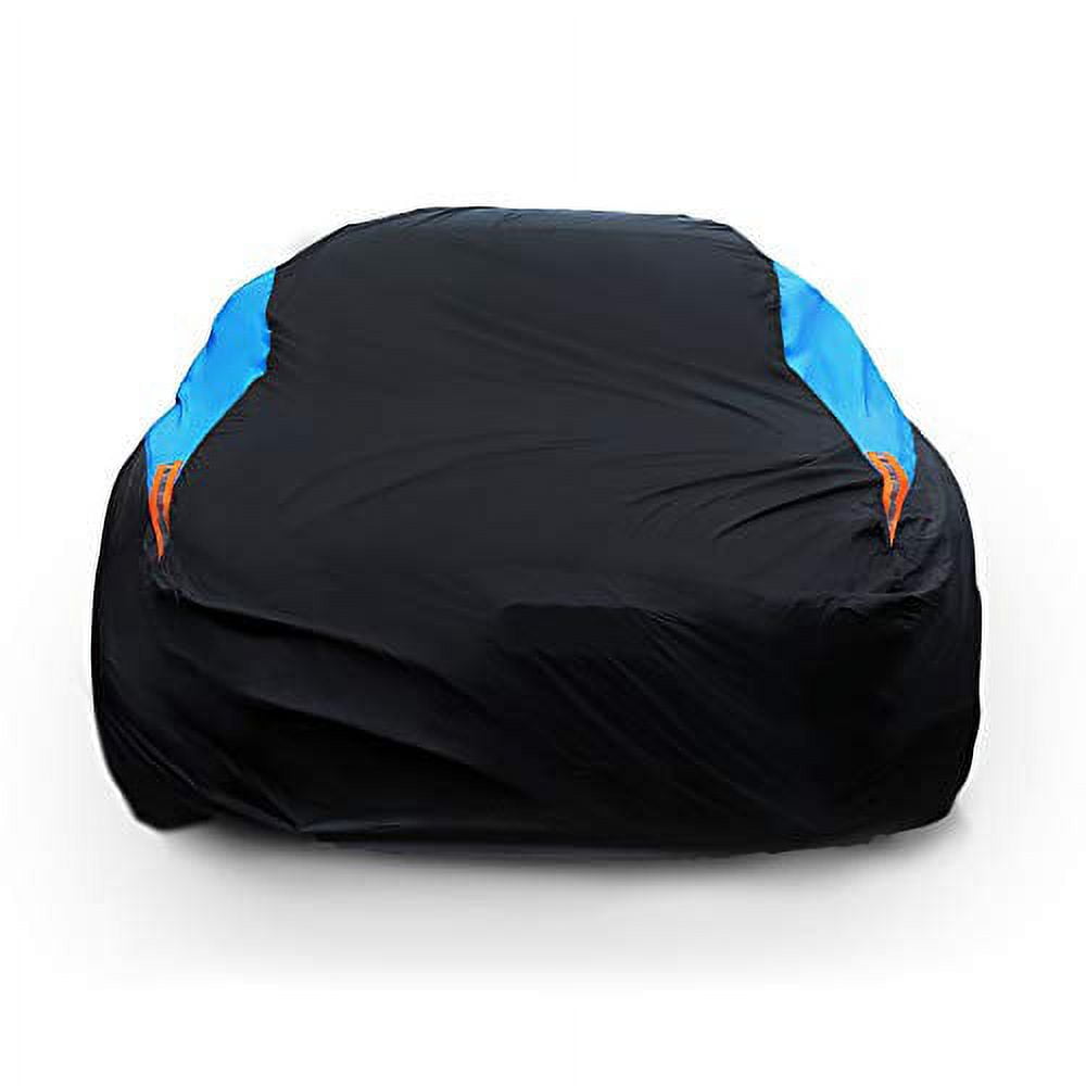 MORNYRAY Waterproof Car Cover All Weather Snowproof UV Protection Windproof Outdoor  Full car Cover, Universal Fit for Sedan (Fit Sedan Length 194-206 inch) 