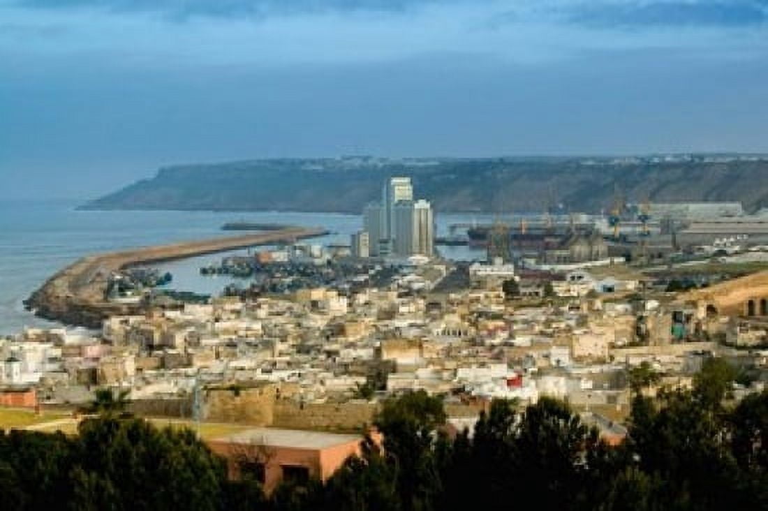 MOROCCO Atlantic Coast SAFI Town and Port View Canvas Art - Walter Bibikow DanitaDelimont (28 x 19)