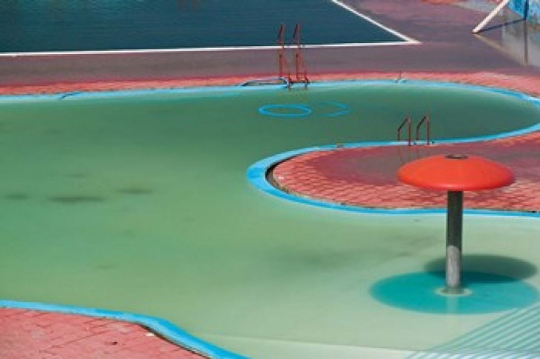 MOROCCO CASABLANCA AIN DIAB resort Pool Detail Canvas Art - Walter Bibikow DanitaDelimont (35 x 23)
