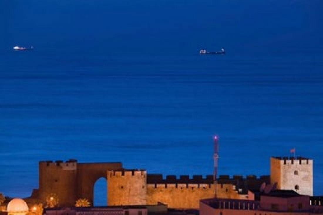 MOROCCO SAFI Qasr al Bahr Portuguese Fort Wall Mural Canvas Art - Walter Bibikow DanitaDelimont (28 x 19)