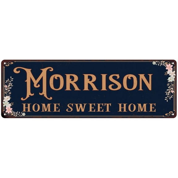 MORRISON Home Sweet Home Victorian Gift 6x18 Metal Sign 206180046854