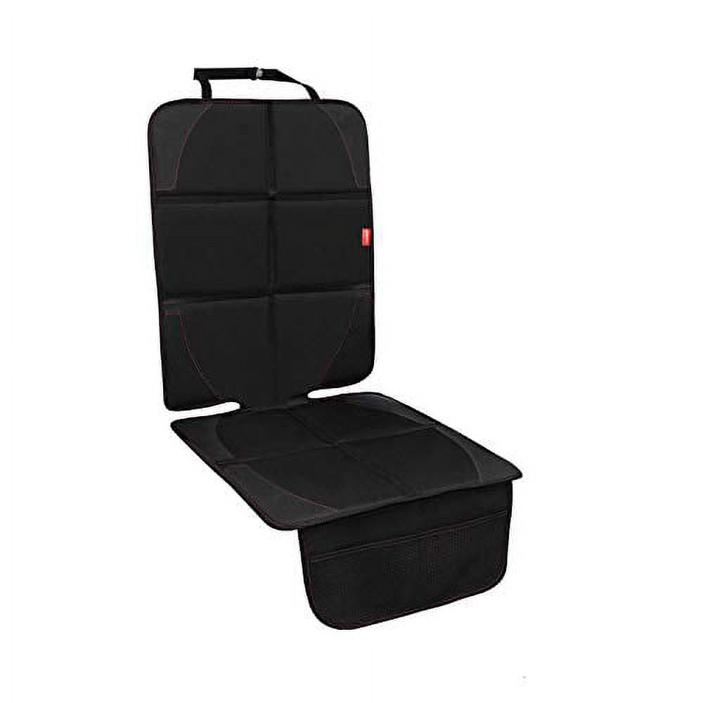 Universal Fit Black Waterproof Car Seat Protector with Mesh Pockets