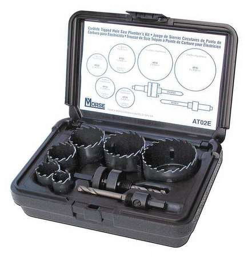 MORSE AT02E Hole Saw Kit, 8 PC