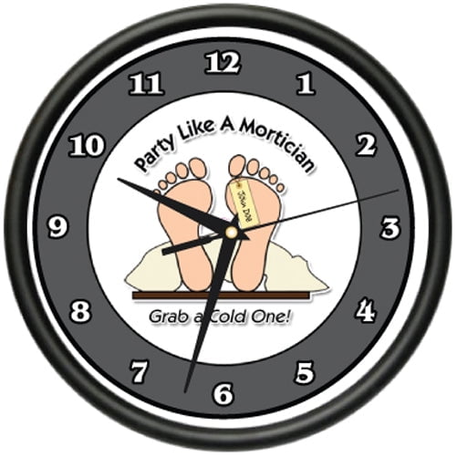 MORTICIAN Wall Clock death corpse dead rip hospital morgue funeral gift