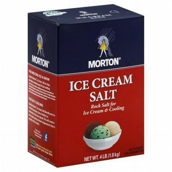 MORTONS 4 LB Rock Salt for Ice Cream Making - Pack of 8