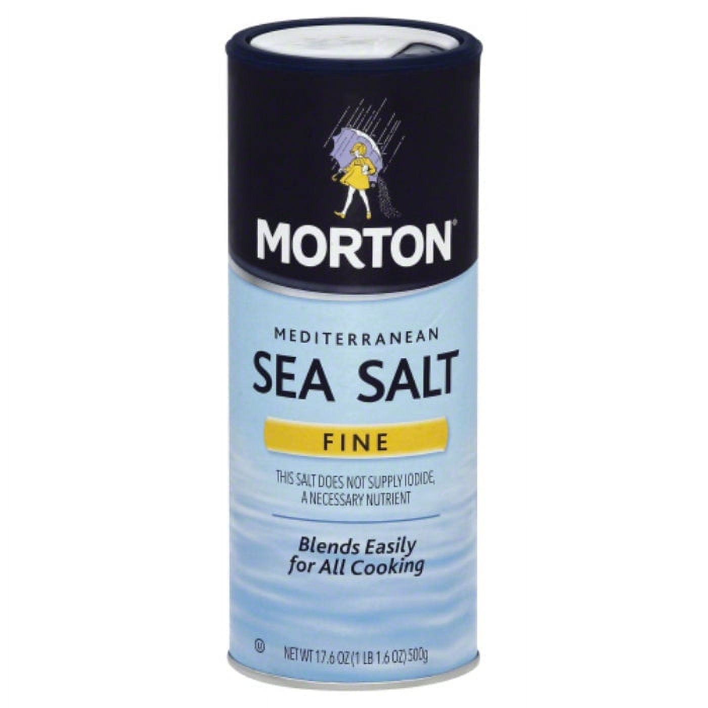MORTONS SEA SALT FINE 17.5 OZ Pack of 12