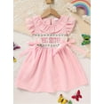 thumbnail image 1 of MORTTIC Toddler Girls "BIG SISTER" Embroidered Princess Dress, Short Sleeve Ruffle Summer Outfit, Sweet and Adorable Dress for Little Girls, 1 of 6