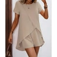 thumbnail image 1 of MORTTIC Women's 2-Piece Summer Lounge Set, Casual Short Sleeve Top and Shorts Matching Outfit, 2XL, 1 of 7