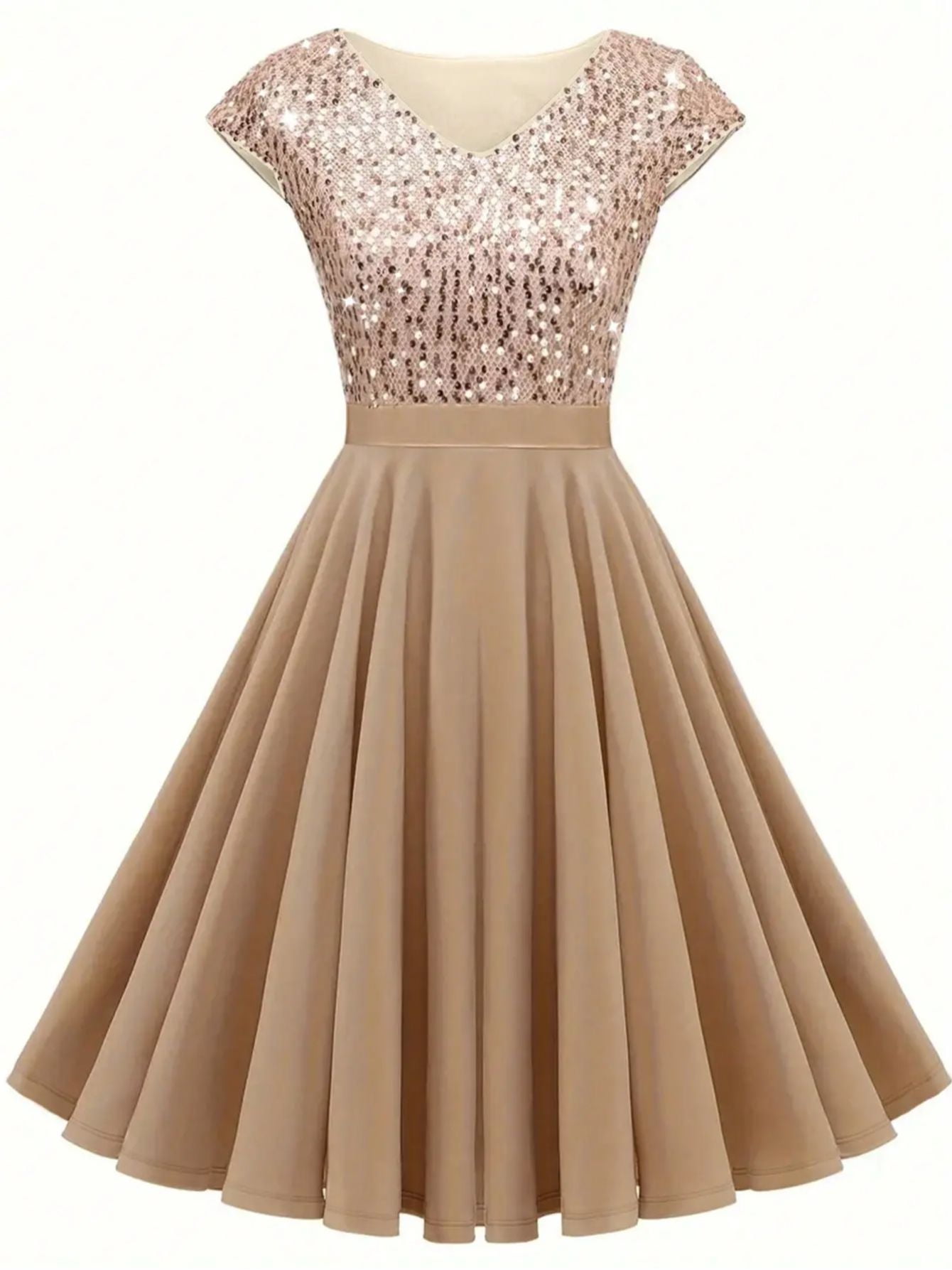 MORTTIC Women's Elegant Champagne Geometric Print Short Sleeve Pleated Party Bridesmaid Dress Loose Fit V Neck Spring/Summer Dress - Walmart.com MORTTIC Women's Elegant Champagne Geometric Print Short Sleeve Pleated Party Bridesmaid Dress Loose Fit V Neck Spring/Summer Dress - Walmart.com