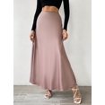 thumbnail image 1 of MORTTIC Women's Elegant Summer Midi Satin Skirt High-Waisted A-Line Flowing Ruffle Skirt, 1 of 6
