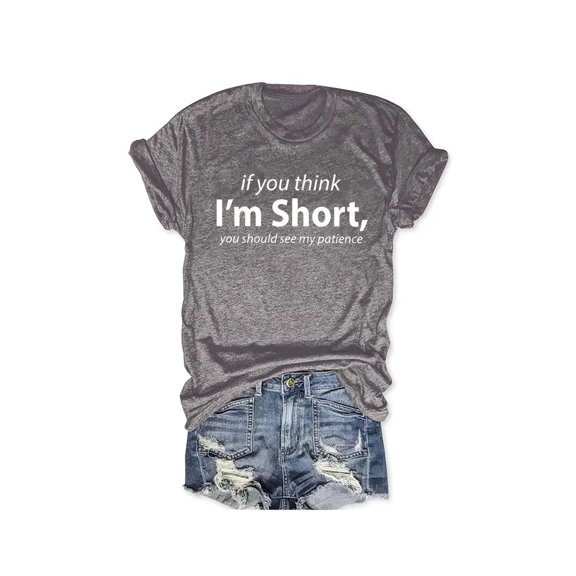MORTTIC Women's Funny Letter Print T-Shirts, Novelty Graphic Tees with Humorous Sayings, Casual Tops for Everyday Wear, XXL