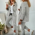thumbnail image 1 of MORTTIC Women's Houndstooth Suit Set Elegant Blazer & Pants with Lapel Collar, Spring/Fall Office Wear & Casual Outfit, 1 of 4
