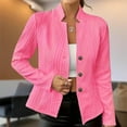 thumbnail image 1 of MORTTIC - Women's Single-Breasted Long Sleeve Jacket with Lapel Collar, Elegant Fall/Winter Blazer for Work & Casual, 1 of 5