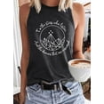 thumbnail image 1 of MORTTIC Women's Sleeveless Crew Neck Tank Top Summer Graphic Print T-Shirt for Casual Everyday Wear, 1 of 4
