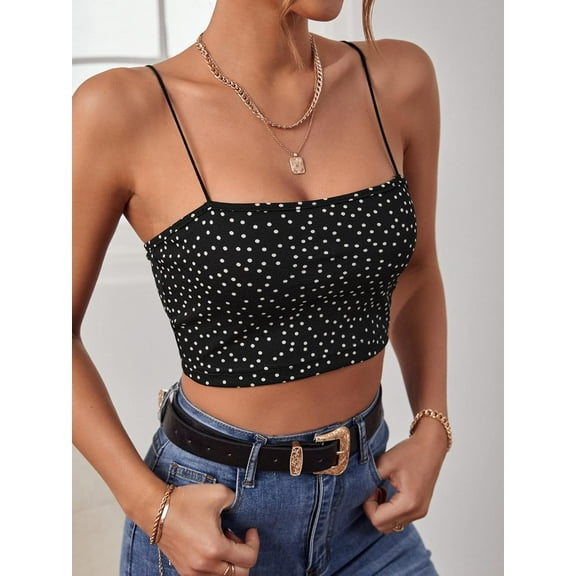 MORTTIC Women's Sleeveless Polka Dot Top – Lightweight Round Neck Casual Summer Shirt