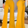 thumbnail image 1 of MORTTIC Women's Transparent Mesh Patchwork High Waist Pants With Elegant Cross Detail, Solid Color Fashion Trousers, 1 of 4