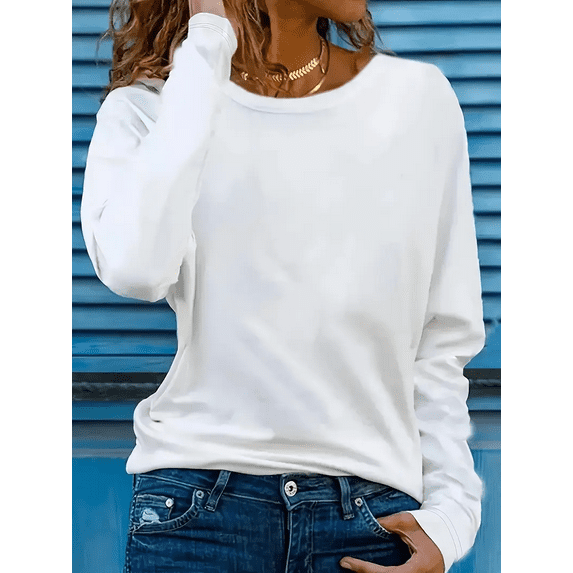 MORTTIC Women's Trendy Dragonfly Graphic Long Sleeve Pullover Tee – Fall & Winter Casual Basic Top, S