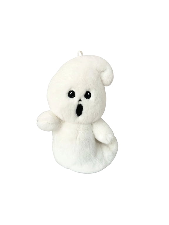 Cute Ghost Plush Keychain,Soft Stuffed Ghost Bag Pendant,Halloween Backpack Purse Charm,Portable Key Ring Accessory Toy for Daily And Holiday Decor(White)