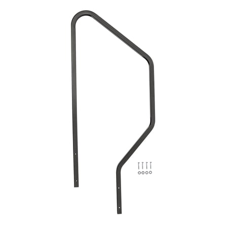 MOR/ryde STP214-120H Entry Step Hand Rail; StepAbove ™; Use With 2nd Generation StepAbove 4 Step RV Steps; Black; Powder Coated