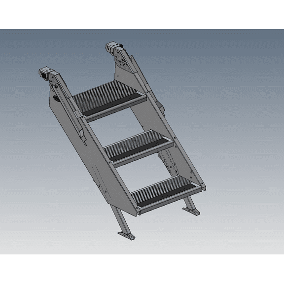 MORryde STP224 Black, Aluminum RV Steps, 3-Step Design Stable Entry with Adjustable Feet