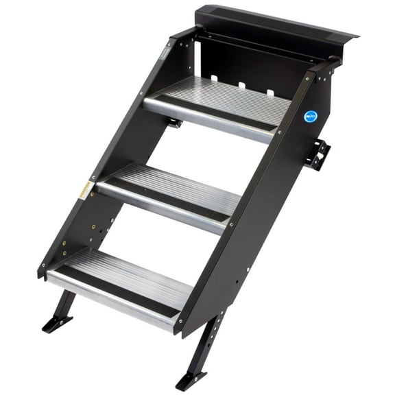 MORryde StepAbove 34 to 37 Inch 3 Step Portable RV Camper Motorhome Stair