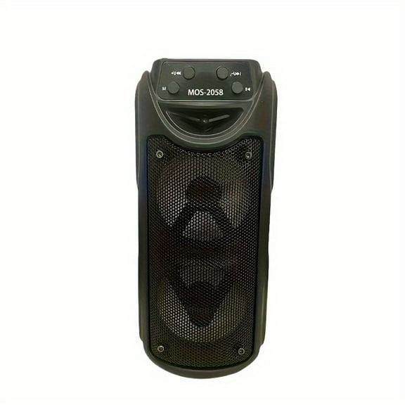 MOS-2058 Wireless Bluetooth Speaker with Subwoofer, Type-C Charging, Portable & Lightweight, Dual Stereo Sound, USB/TF/AUX Playback for Home, Office, Party, Camping