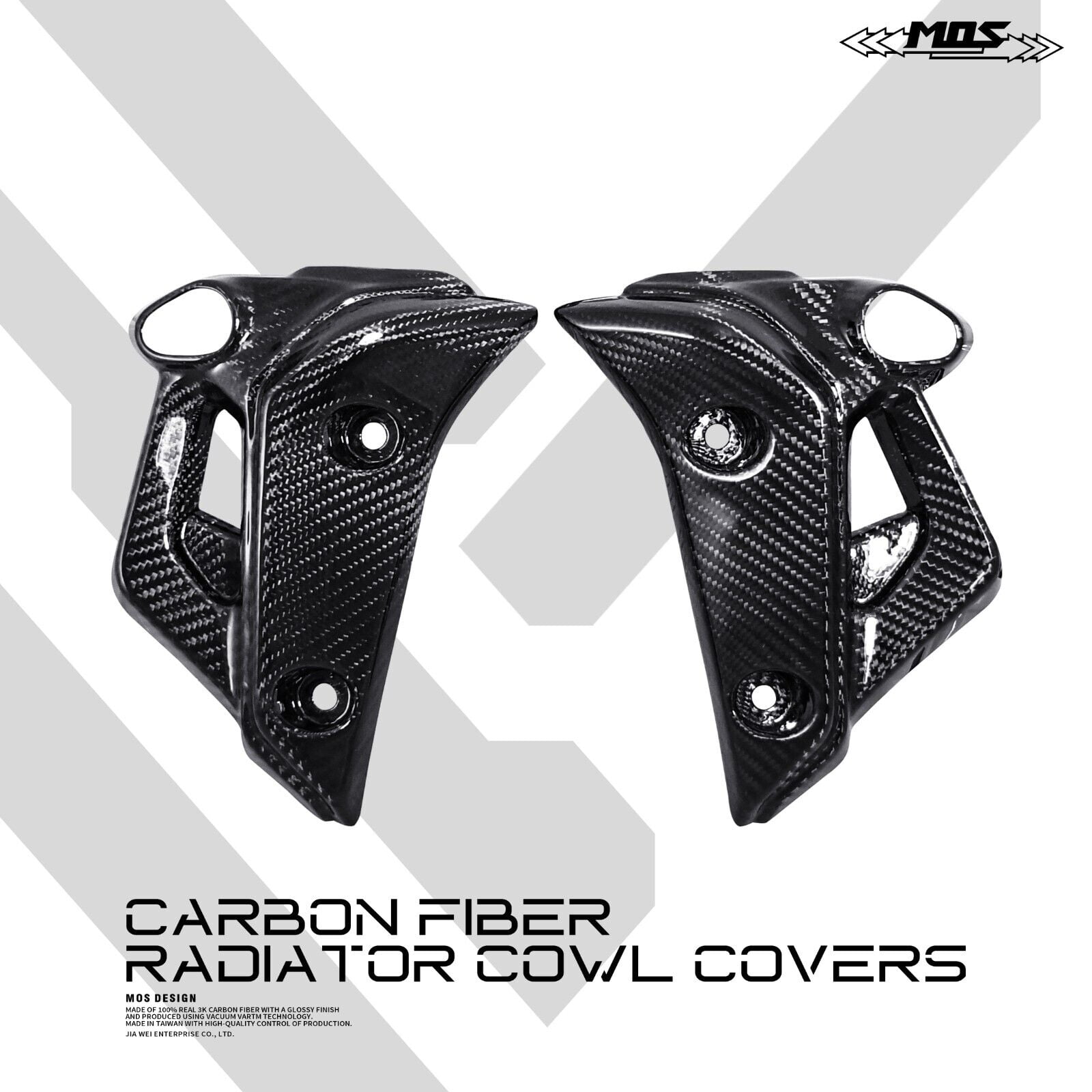 MOS Carbon Fiber Radiator Cowl Covers for Yamaha MT07 FZ07 20212023
