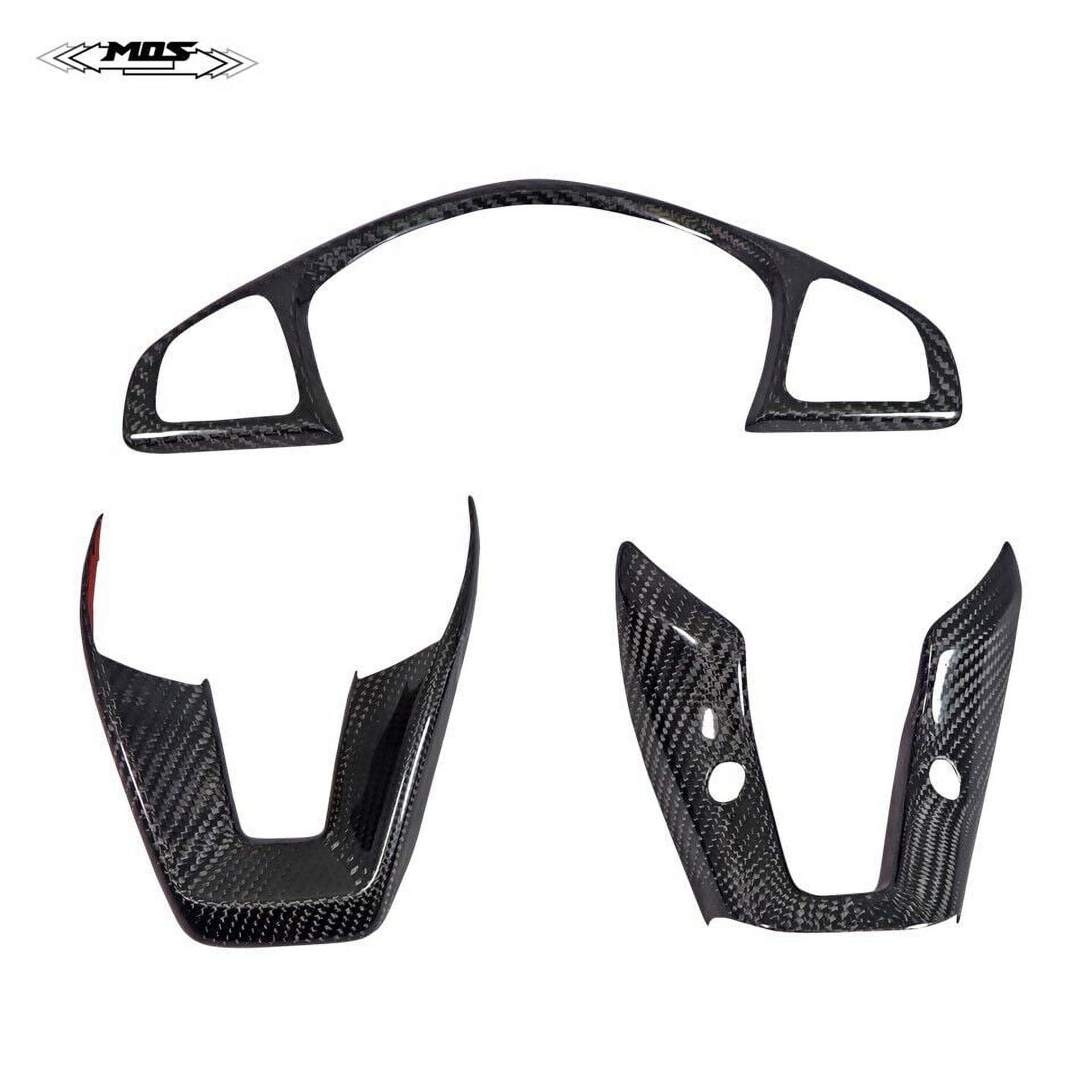 MOS Carbon Fiber Steering Wheel Cover Set For Mercedes-Benz C-Class W205 & GLC – Twill Weave, Japan Material