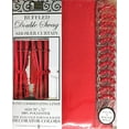 thumbnail image 1 of MOSAIC DOUBLE SWAG FABRIC SHOWER CURTAIN, LINER AND 12 ROLLER HOOKS, CHERRY RED, 1 of 2