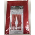 thumbnail image 1 of Mosaic Fabric Ruffled Bathroom Window Curtain with Tiebacks, 54" Long, Red, 1 of 4