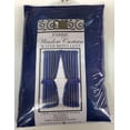 thumbnail image 1 of Mosaic Fabric Ruffled Bathroom Window Curtain with Tiebacks, 54" Long, Cobalt, 1 of 2