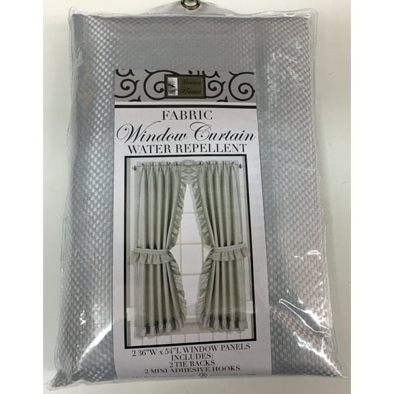 Better Home USA Modern Platinum Grey Solid Light Filtering Window Curtains, 72 x 54 in (2 Panels)