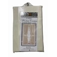 thumbnail image 1 of Mosaic Fabric Ruffled Bathroom Window Curtain with Tiebacks, 54" Long, Ivory, 1 of 2