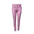 thumbnail image 1 of MOSCHINO Women's Denim 5 Pockets Style Straight Leg Jeans, Pink, 42, 1 of 4