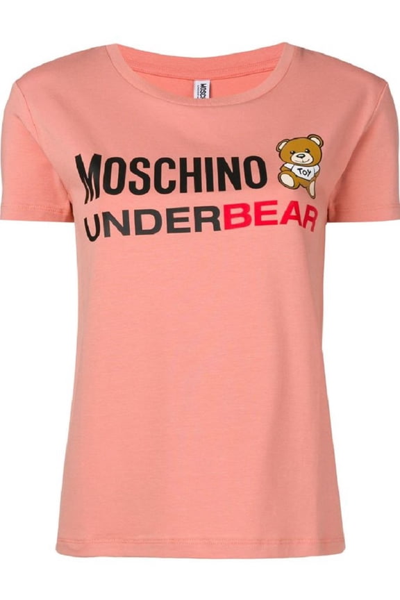 Women's Pink Bear Short Sleeve Logo T-Shirt (S)