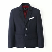 MOSEDOU Boys' Formal Suits Blazer Jacket Coat for Kids,Suit Jacket Two Button Slim Fit Sport Coat Daily Blazer