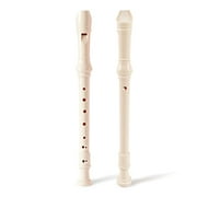 MOSEN 8-Hole German Style Soprano C Recorder for Beginners/Students/Adults, 8 Hole Descant Music with Clean Rod Storage Case (White)