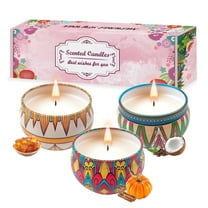 DAYBETTER 3 Pack Fall Candles, Scented Candles for Women, Total 60 Hour for Christmas, Pumpkin Cinnamon, Cocoa Coconut, Moroccan Amber,for Gifts, Birthday