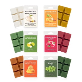 MOSENSE Wax Melts, 6x3oz Scented Wax Melts, Long Lasting Match Wax Melts, Soy Wax Cubes for Warmer, Birthday