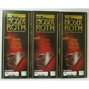 MOSER ROTH 4.4-oz each pack Premium Dark Chocolate 70% Cocoa - Product of Germany