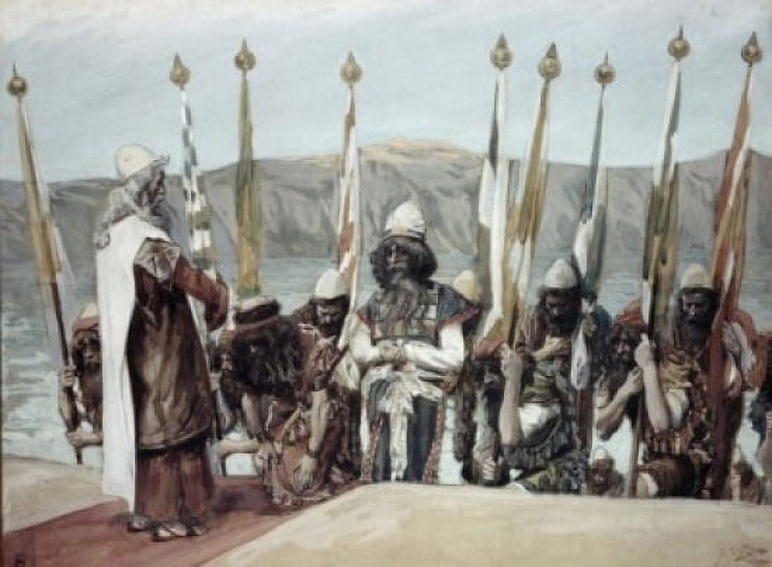 MOSES BLESSETH JOSHUA BEFORE THE HIGH PRIESTS James Tissot (1836-1902French) Jewish Museum New York Canvas Art - James Tissot (18 x 24)