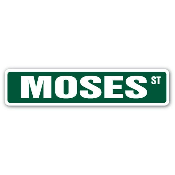 MOSES Street Sign Childrens Name Room Sign | Indoor/Outdoor | 36" Wide