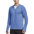 thumbnail image 1 of MOSEYEYOO Men's UPF 50+ UV Full Zip Sun Protection Jacket Hoodie with Pockets Lightweight Fishing Hiking Cooling Shirts, 1 of 7