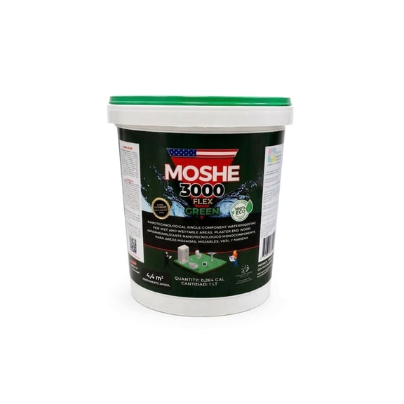 MOSHE 3000 FLEX GREEN Waterproofing sealant for wet areas - 0.26 gal