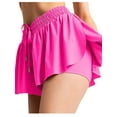 thumbnail image 1 of MOSHU 2 in 1 Double Layer Womens Shorts Running Yoga Athletic Shorts Flowy Hem Skirt, 1 of 7