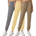thumbnail image 1 of MOSHU 3 Pack Sweatpants for Women Athletic Joggers with Pockets Elastic Waist Lightweight Sweatpants Casual Soft Pants, 1 of 8