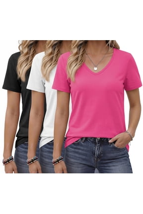 3 Pack T-Shirts for Women Short Sleeve Summer Womens Tops Casual Women T-shirts Summer Outfits