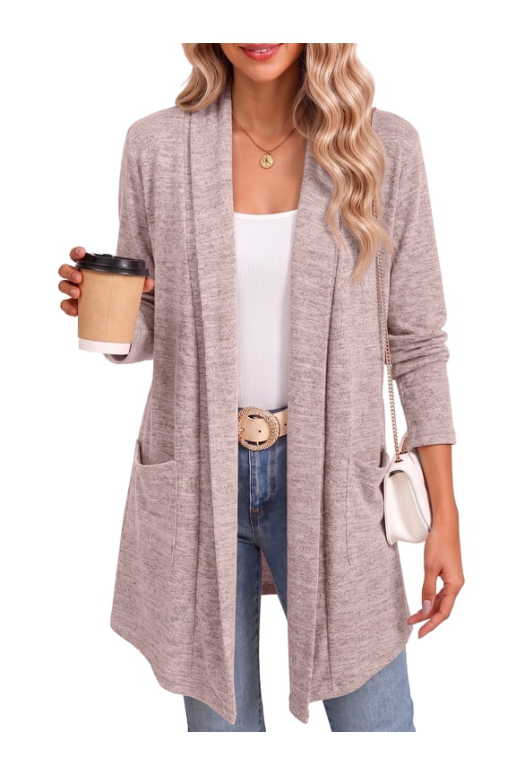 Cardigan Sweaters for Women Lightweight Open Front Cardigans Casual Loose Fall Coat with Pockets