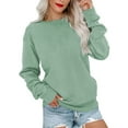 thumbnail image 1 of MOSHU Casual Womens Sweatshirts Crewneck Long Sleeve Tops Oversized Pullover Sweatshirt for Women, 1 of 10