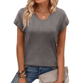 thumbnail image 1 of MOSHU Casual Womens T-Shirts Basic Tops for Women Cap Sleeve Loose Tank Tops, 1 of 9